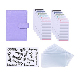 Carpeta de Presupuesto LIUSHUN con Sobres con Cremallera, Hojas Sueltas, Regalo Escolar, Planificador de Cuero PU A5 A6 <span class=keywords><strong>para</strong></span> Ahorrar <span class=keywords><strong>Dinero</strong></span> - Product Image 5