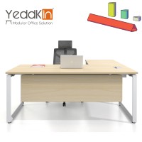 Postes de travail de direction ergonomiques modulaires modernes personnalisés en usine, avec pieds en acier, qualité supérieure, gain de place pour espaces ouverts