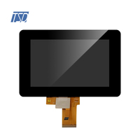 Personalizado 5 ''5 pulgadas 800x480 resolución IPS LVDS USB I2C interfaz pantalla LCD con panel táctil capacitivo CTP