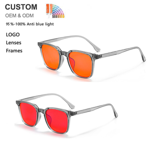 Firstsense 2026 Montature per <span class=keywords><strong>Occhiali</strong></span> Unisex di Tendenza <span class=keywords><strong>con</strong></span> Logo Personalizzato, <span class=keywords><strong>Lenti</strong></span> per Visione Notturna Rosso-Arancioni, <span class=keywords><strong>Occhiali</strong></span> <span class=keywords><strong>Anti</strong></span> <span class=keywords><strong>Luce</strong></span> <span class=keywords><strong>Blu</strong></span> per il Sonno - Product Image 1