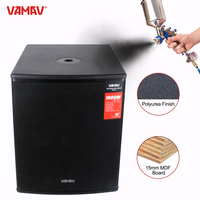 [VAMAV VSP15] Caisson de basses actif en bois de 15 pouces, système audio professionnel de scène, 500W RMS, concerts, événements, DJ, système audio, Bocinas Bar