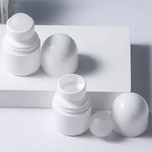 Refillable 30ml 60ml White Roll On Bottle Plastic Deodorant Roller Bottles with Ball
