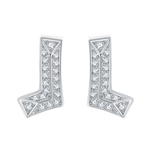 Sterling <b>Silver</b> Zircon Jewelry <b>Sets</b> with Prong Setting V Shape Trendy Design for Engagement Wedding & Anniversary Party Gifts - Product Image 5