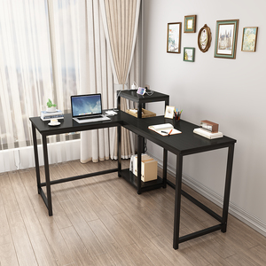 Mesa de ordenador <span class=keywords><strong>en</strong></span> forma de <span class=keywords><strong>L</strong></span> AILICHE, <span class=keywords><strong>escritorio</strong></span> de oficina de doble asiento con toma de corriente y espacio de almacenamiento <span class=keywords><strong>para</strong></span> <span class=keywords><strong>dos</strong></span> <span class=keywords><strong>personas</strong></span> - Product Image 3