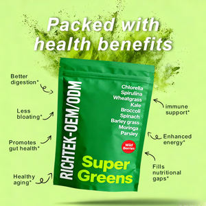 Supplément en poudre de mélange de superaliments à base de plantes entièrement naturels à base d'extraits de plantes naturelles, sans OGM et sans gluten - Product Image 3