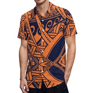 新作高品質デザインカスタムハワイポリネシア部族夏通気性クイックドライ半袖シャツアロハメンズルーズシャツ - Product Image 2