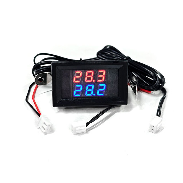 ZFX-903 Digital Thermometer, LED Thermometer, High-precision Waterproof NTC Metal Probe, DC 12v Fish tank Refrigerator, Indoor