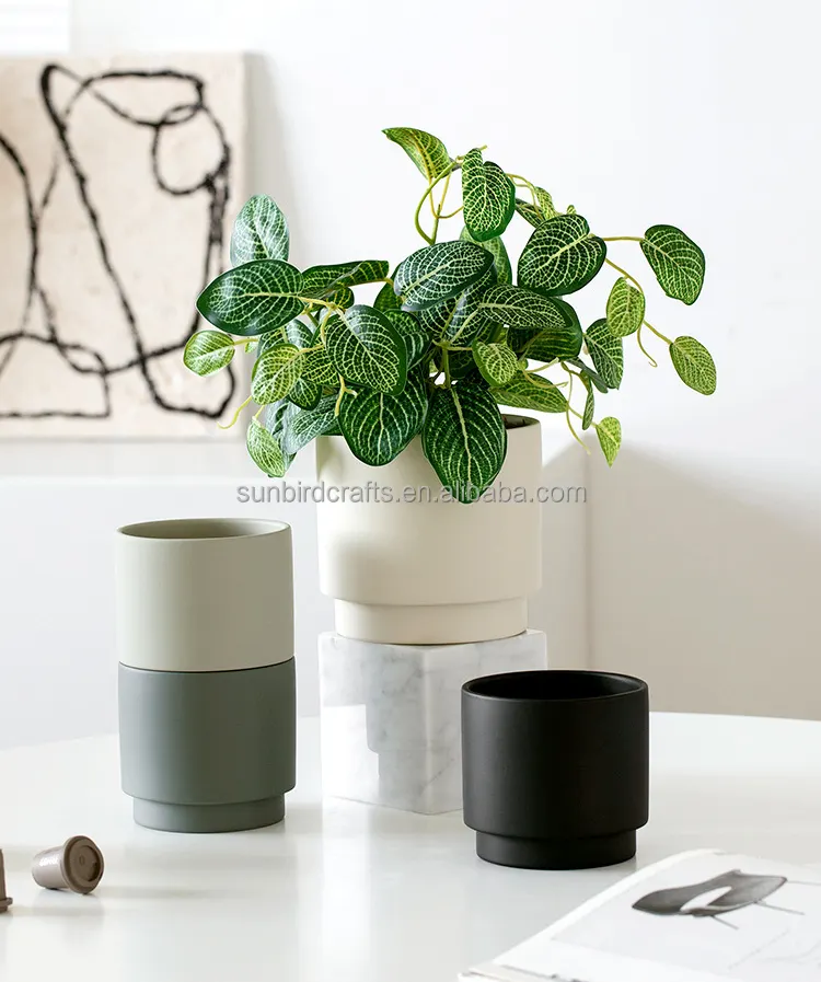 Wholesale ceramic flower pot garden planter indoor outdoor modern nordic style plant container planter