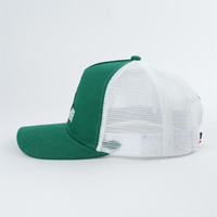 Casquette de baseball trucker 5 panneaux Oxford personnalisée en gros avec motif à pois et étiquettes logo brodées de haute qualité