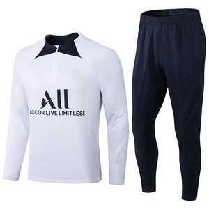 Tuta da Calcio Paris Comoda Traspirante ad Asciugatura Rapida 100% Poliestere Abbigliamento Sportivo Uniforme da Allenamento per Uomo Nomi Squadra Personalizzabili - Product Image 4