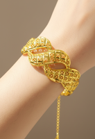 Bracelet Z H vintage géométrique ajouré en filigrane, ouverture tridimensionnelle, pour hommes et femmes, grande taille, bijoux vietnamiens de haute qualité