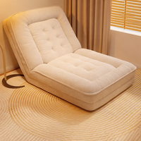 Canapé-lit moderne et durable en polyester à une place avec rembourrage en éponge pour appartement et hôtel
