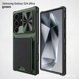 Huanmin High Quality Plastic <b>Phone</b> Case with Sliding Window Design and Card <b>Holder</b> for S24 Drop Protection - Product Image 3