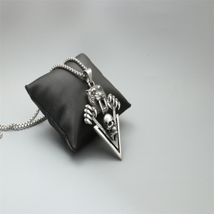 Collar con Colgante de Calavera de Tigre con Diamantes, Acero Inoxidable, Joyería de Moda Unisex - Product Image 3