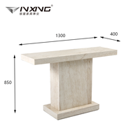 Table console moderne en travertin blanc écologique pour salon, villa, hôtel et appartement