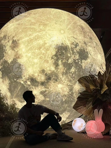 Bola <span class=keywords><strong>de</strong></span> globo terráqueo inflable <span class=keywords><strong>de</strong></span> alta calidad, globos <span class=keywords><strong>de</strong></span> Luna inflables colgantes con LED para decoración publicitaria - Product Image 2