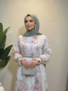 Vestido Maxi Estampado Loriya, Cómodo <span class=keywords><strong>para</strong></span> Uso Diario, Abaya Musulmana, Vestido Largo Modesto <span class=keywords><strong>para</strong></span> Mujer, Estilo Islámico Informal - Product Image 2