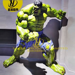 Décoration, figurine d'action de film de <span class=keywords><strong>super</strong></span>-<span class=keywords><strong>héros</strong></span> célèbre, homme musclé, statue de Hulk grandeur nature en fibre de verre, sculpture en résine, figurine d'action - Product Image 6