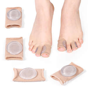 Protège-doigts et orteils avec doublure en gel, soin du pouce, protège-pieds élastique, manchon en tissu pour orteils chevauchants et valgus - Product Image 2