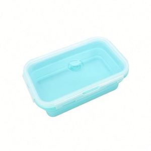 Microwave Bpa Free Foldable <b>Collapsible</b> Lunch Bento Box Cute Food <b>Storage</b> Container Silicone for Kids Children's Adult - Product Image 2