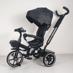 Triciclo Resistente para Bebés con Manillar para Padres, Sistema de Frenos Dobles, Canasta de Almacenamiento Grande y Toldo Acolchado para Niños Pequeños - Product Image 4