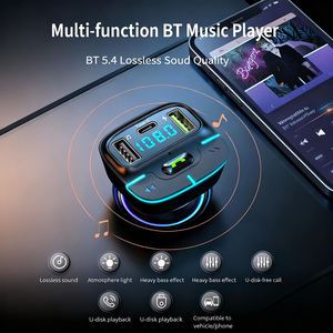 GXYKIT GZ03 Chargeur portable double USB rapide 5V/3A, émetteur FM mains libres, portée audio 10m, écran LED, lecteur <span class=keywords><strong>MP3</strong></span> BT5.4 pour - Product Image 3