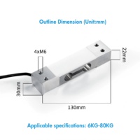 AP61A Alquiler de taquillas, Estante inteligente C3 con sensor de peso, Software de inventario IoT, Sensor de celda de carga de 50 kg con soporte de aluminio