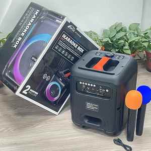 Loa Karaoke Bluetooth DP-1741PLUS <span class=keywords><strong>8</strong></span> inch siêu trầm với 2 micro không dây, đèn RGB, loa trầm chủ động, loa di động, hộp loa tiệc tùng - Product Image 2