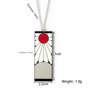 Collar de Anime Demon Slayer Kimetsu No Yaiba para Hombre con Colgante de <span class=keywords><strong>Nezuko</strong></span> <span class=keywords><strong>y</strong></span> <span class=keywords><strong>Zenitsu</strong></span>, Aleación con Impresión de Esmalte, Inspirado en el Anime Japonés - Product Image 5