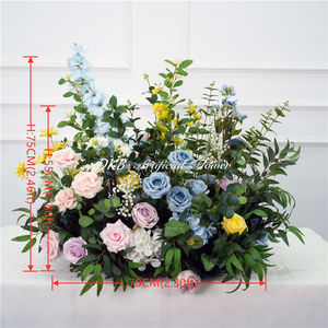 DKB Arreglo de Flores Artificiales, Guirnalda de Vegetación, Hilera de Flores de 1m, Camino Floral Forestal para Bodas - Product Image 2