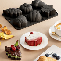 Moule en silicone Citrouille Feuille d'érable Logo personnalisé pour Gelée Mousse Gâteau Français Pudding Pâtisserie Chaîne de Boulangeries Vente en Gros