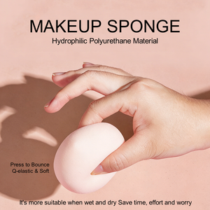 Spugna per Trucco Bounce, Uso Asciutto e Bagnato, Morbida e Delicata, Applicatore per Trucco, Etichetta Privata, Spugna Cosmetica Lavabile a Forma di Uovo - Product Image 1