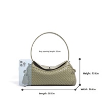 Nouveau sac en cuir véritable tissé de style minimaliste, sac à bandoulière de haute qualité pour les trajets quotidiens, sac bandoulière polyvalent pour femmes