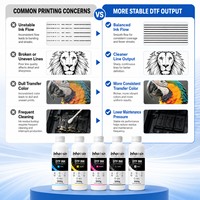 Encre pigmentée DTF CMYK blanche 1000g pour Epson I3200 XP600 4720 L1800, transfert thermique sur film PET