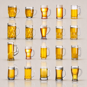 Chopes à <span class=keywords><strong>bière</strong></span> classiques personnalisées, grande capacité, épaisses, robustes et incassables, verres à <span class=keywords><strong>bière</strong></span> avec poignée pour boissons gazeuses - Product Image 1