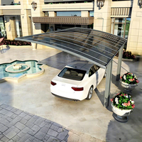 Abri de voiture individuel en aluminium avec finition thermolaquée imperméable et durable, montage facile, pour carport aux États-Unis