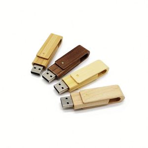 แฟลชไดรฟ์ไม้หมุนได้ ECO ขายดี USB2.0 3.0  โลโก้สั่งทำได้ ไม้เมเปิ้ล ไม้ไผ่ ของพรีเมี่ยมขายส่ง - Product Image 2