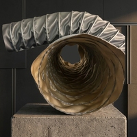 Tuyau de ventilation flexible en fibre de verre enduit de silicone MUTRI, résistant aux flammes et aux hautes températures (800°C)