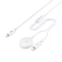 Câble de charge rapide ESEEKGO AW-21C 2-en-1 Type-C vers Type-C 6A, conducteur en cuivre pur, magnétique, pour montre connectée iOS, appareil photo, ordinateur