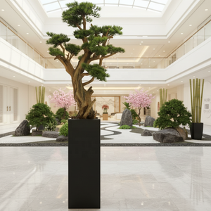 Árbol <span class=keywords><strong>de</strong></span> Pino Artificial <span class=keywords><strong>de</strong></span> Bienvenida <span class=keywords><strong>de</strong></span> 2.1m con Maceta, Tronco <span class=keywords><strong>de</strong></span> Madera Real, Bonsái <span class=keywords><strong>de</strong></span> <span class=keywords><strong>Cedro</strong></span> Artificial para Decoración <span class=keywords><strong>de</strong></span> Vestíbulos <span class=keywords><strong>de</strong></span> Hoteles y Paisajes Comerciales - Product Image 4