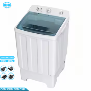เครื่องซักผ้ากึ่งอัตโนมัติ J OEM 13 กก. แบบพกพา สำหรับซักผ้าในบ้าน ฝาบน ถังเดี่ยว ขายส่งจากโรงงาน คุณภาพสูง - Product Image 1