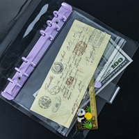Pochette de classement A6 en PVC à double ou triple fermeture éclair, 6 trous, transparente givrée, pour enveloppes de budget et carnets de planification – Vente en gros