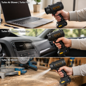 Ventilador de Aire de Alta Calidad con Motor sin Escobillas, Negro, Recargable por USB, Mini Ventilador Potente - Product Image 1