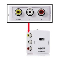 Adaptateur convertisseur vidéo Xput RCA vers HDMI, mini entrée AV vers sortie HDMI, cordon de transfert de signal, prend en charge l'affichage HD