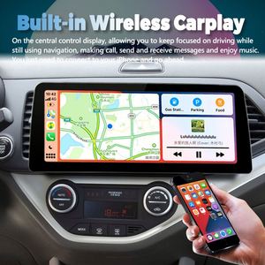 เครื่องเล่นวิดีโอติดรถยนต์ระบบแอนดรอยด์ 13 หน้าจอไวด์สกรีน 12.3 นิ้ว วิทยุสเตอริโอ 2Din สำหรับรถยนต์ Kia Morning Picanto ปี 2014 ชุดมัลติมีเดียพร้อม Carplay หน่วยความจำ 128GB - Product Image 6