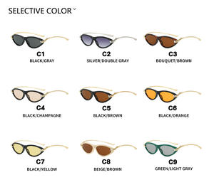 <span class=keywords><strong>Gafas</strong></span> de Sol Metálicas Estilo Ojo de Gato 2026 de Alta Calidad, Diseño Moderno y Elegante, Protección UV400 para Mujer - Product Image 6