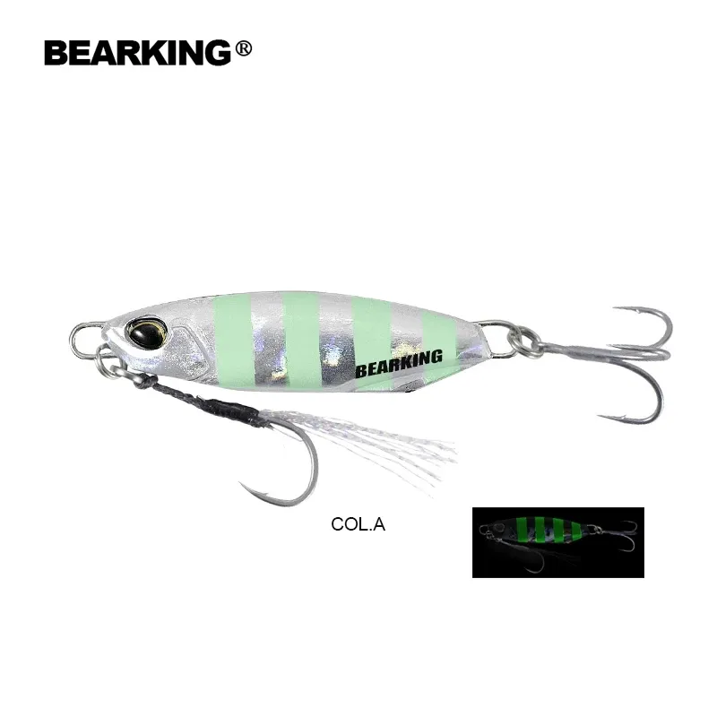 Spot OEM ODMBEARKING 30g 40g DRAGER Metal Cast Jig Spoon Artificial Bait Tackle Shore Casting Jigging Lead Fish Sea Bass Lure