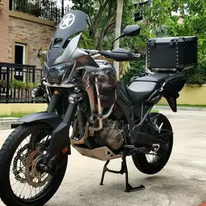F2-MOTO 65L siyah alüminyum üst durumda motosiklet çantası kutusu motosiklet kuyruk kutusu motosiklet bagaj kutusu