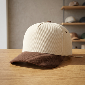 Custom Corduroy Snapback <b>Hat</b> <b>for</b> Unisex | Breathable & <b>Waterproof</b> Adjustable <b>Hat</b> <b>for</b> Casual Travel Outdoor Four Seasons Use - Product Image 1