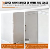 Protections d'angle en plastique pour protéger les coins des murs, autocollantes, faciles à installer, adaptées aux murs en carrelage, peints au latex, en verre ou en bois